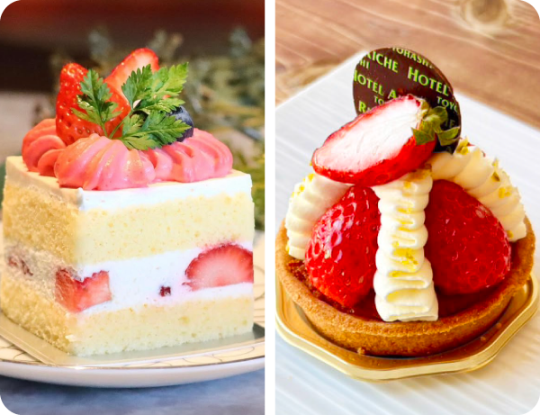 東三河産いちごのショートケーキ/東三河産イチゴのタルト